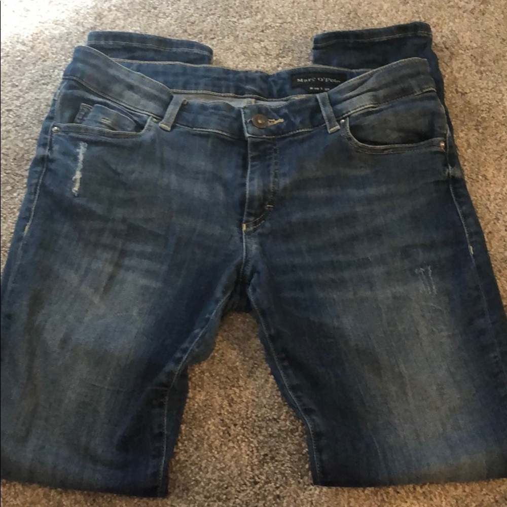 Purchased in Europe! Cute, distressed Jeans!